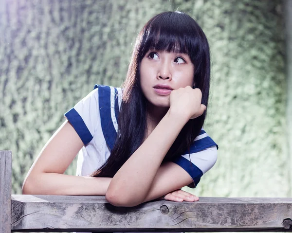 Asian senior high schoolgirl — Stock Photo, Image