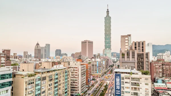 Cityscape of Taipei with Taipei 101 — Φωτογραφία Αρχείου