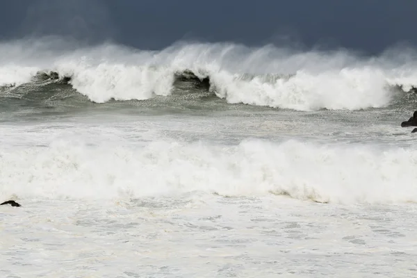Штормовое море во время тайфуна — стоковое фото