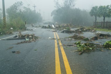 Debri Road karışıklıklar sırasında tayfun