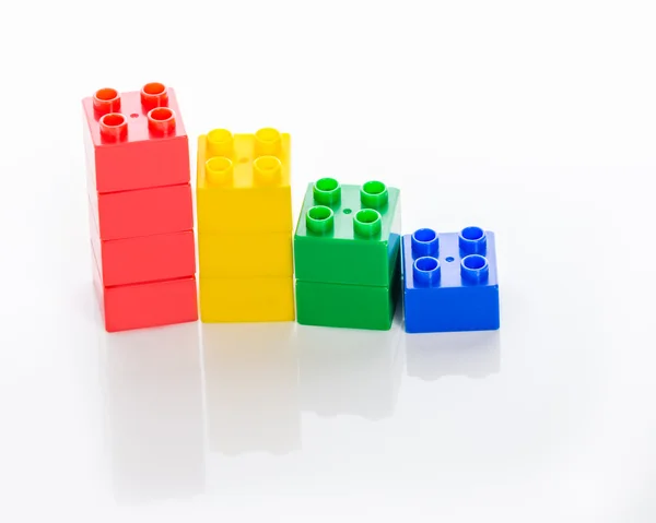 Colorful plastic bricks — Stock Photo, Image