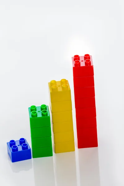 Mattoni di plastica colorati — Foto Stock