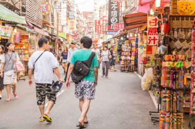 Danshui yaya alışveriş alanı yürüyüş alışveriş