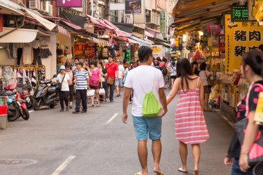 Danshui yaya alışveriş alanı yürüyüş alışveriş