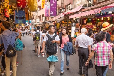 Danshui yaya alışveriş alanı yürüyüş alışveriş