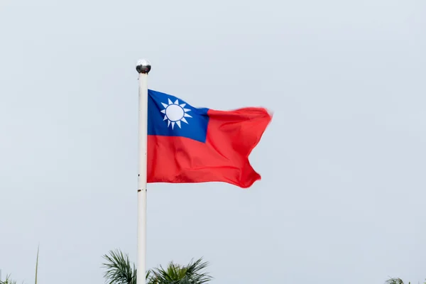 Taiwan flaga wieje na wietrze — Zdjęcie stockowe