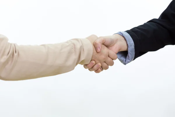 Businesswomen in casual attire shaking hands — Stock Photo, Image