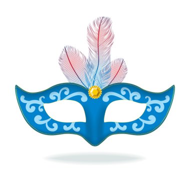 Eşarplı mavi maske