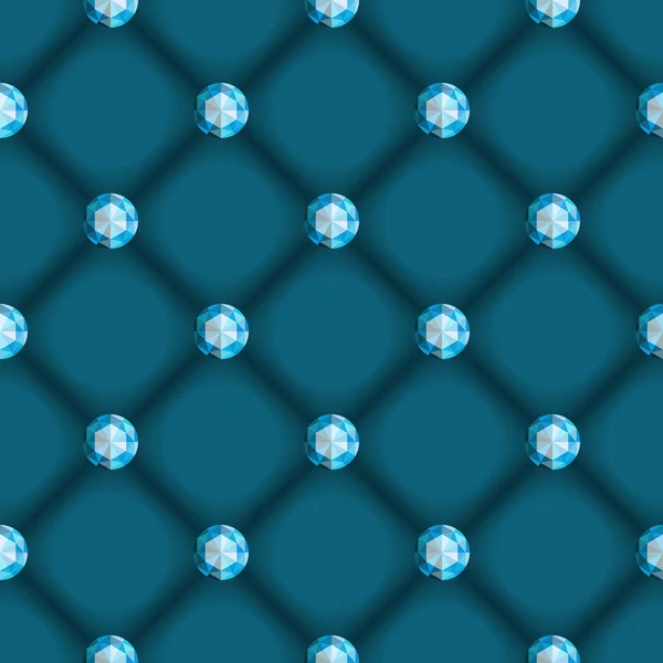 Mavi yuvarlak kristaller ve elmas ile sorunsuz arka plan