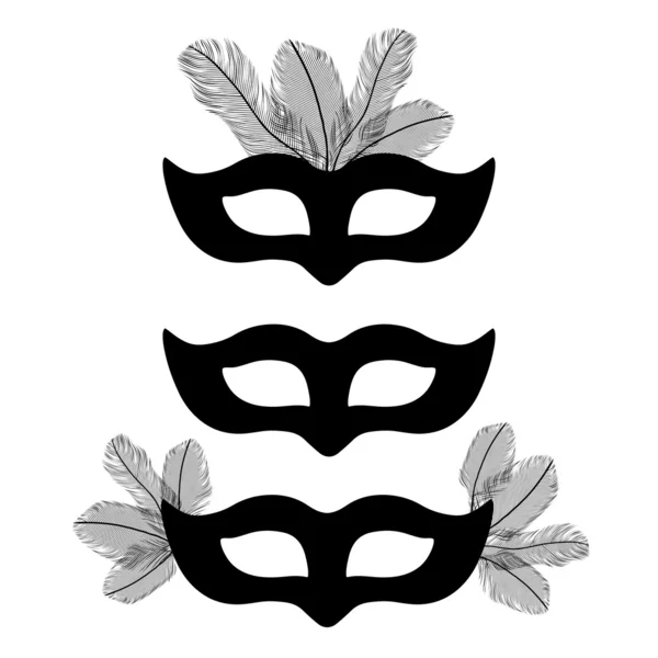 Maskeler tüylü siyah şekilleri