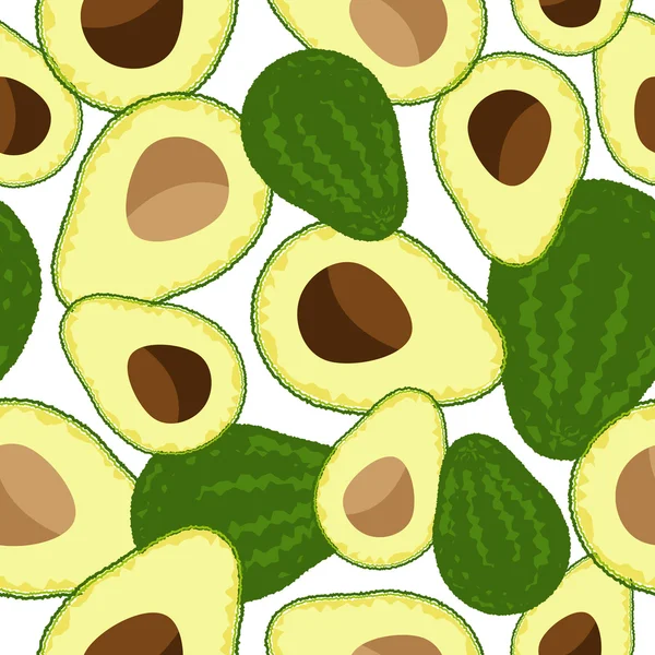 Naadloze achtergrond met avocado — Stockvector
