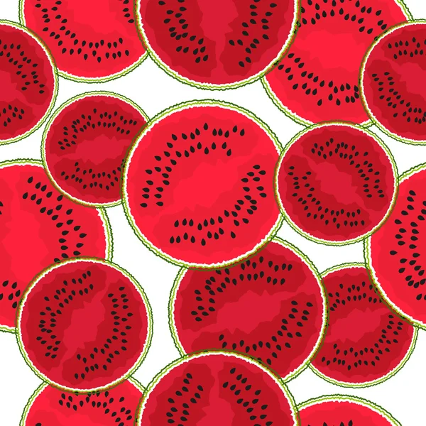 Nahtloser Hintergrund mit zwei Schattierungen von Wassermelonen Stockillustration