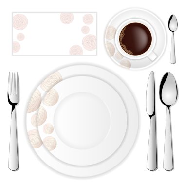 Sofra ile soyut gül ayarla