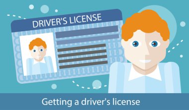 Cartoons Man with Driver License