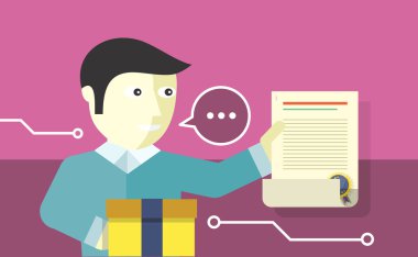 Support Icon Flat Design Concept