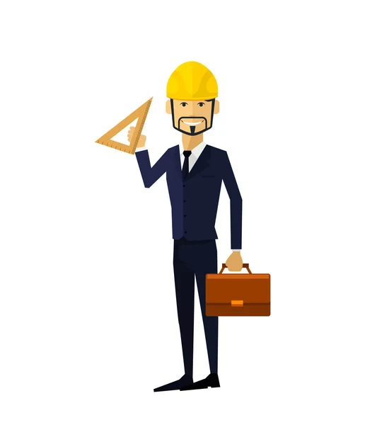 Building Process. Success Engineer — Stock Vector