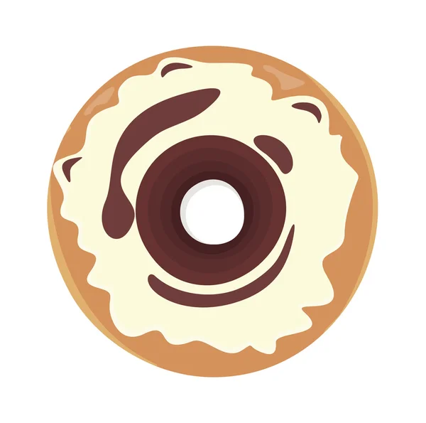 Süße Donuts Set Design flache Nahrung — Stockvektor
