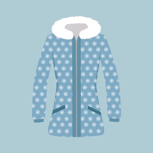 Male and Woman Winter Jacket — 图库矢量图片