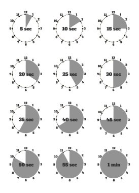 Set of Time Second Stopwatch Design Flat
