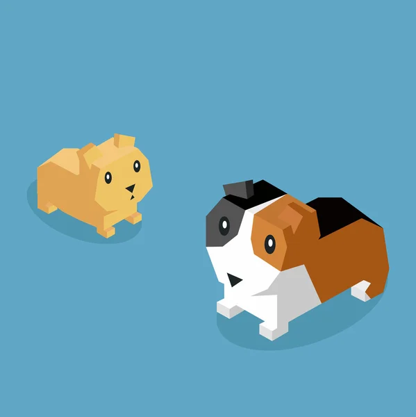 Pets Guinea Pig Icon Isometric 3d Design — Stock Vector