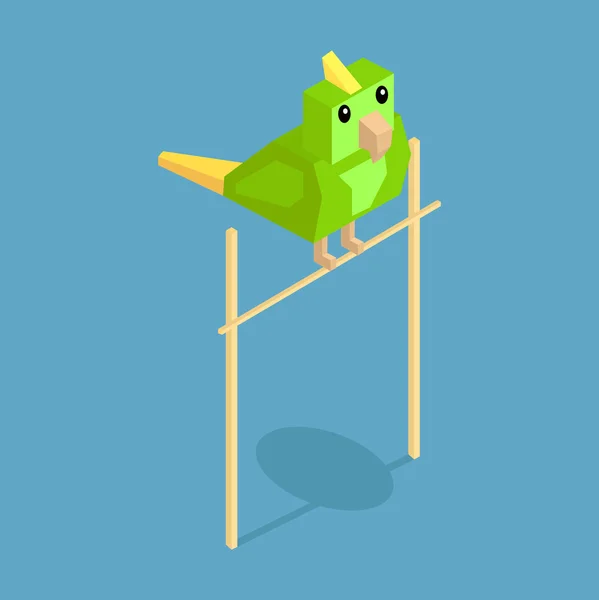 Animais de estimação Papagaio Ícone Isométrico 3d Design — Vetor de Stock