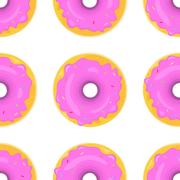 Donut fără sudură model de textură de fundal — Vector de stoc