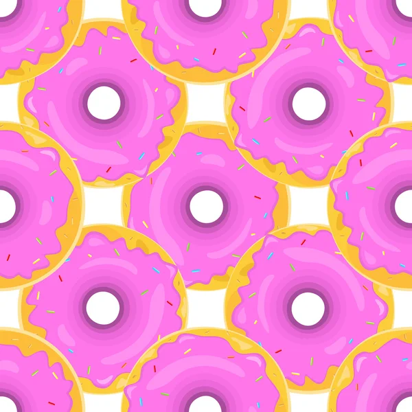 Donut nahtlosen Hintergrund Textur Muster — Stockvektor