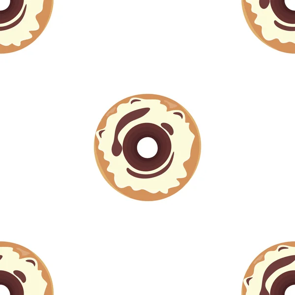 Donut sem costura padrão de textura de fundo — Vetor de Stock