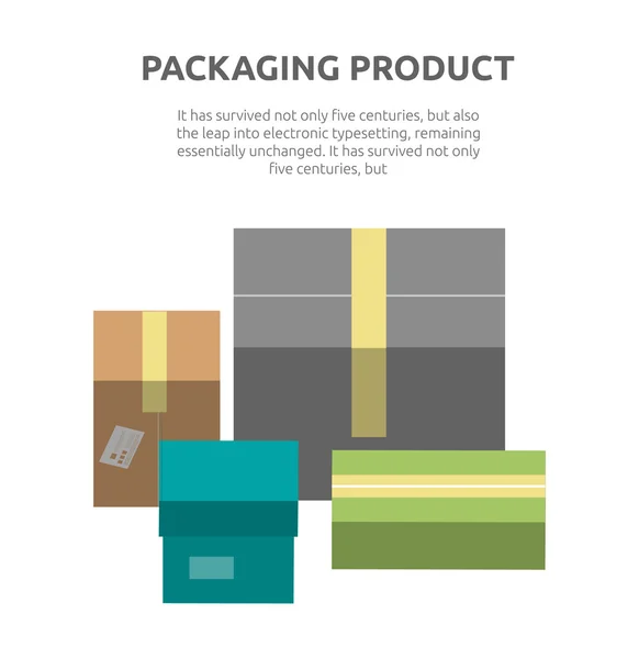 Verpackung Produkt Icon Design Stil — Stockvektor