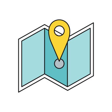 Delivery Map Location Pin Design Flat