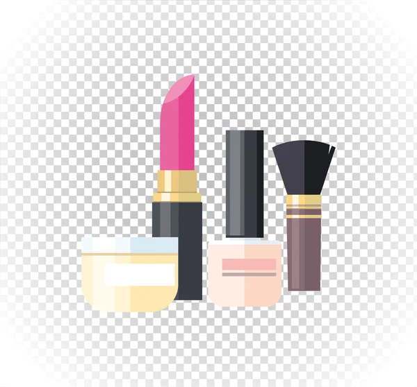 Cosmetic Lipstick Nail Isolated — Stockový vektor