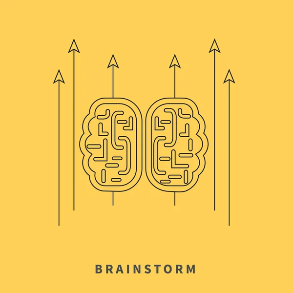 Brainstorm Design Concetto piatto — Vettoriale Stock