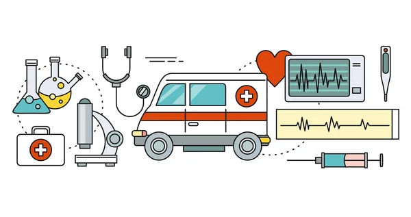 Sistema de Tecnología para la Investigación en Salud — Vector de stock