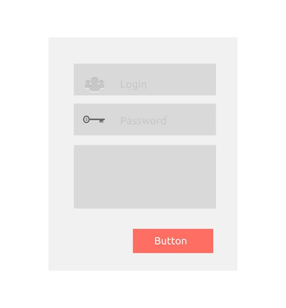 Sitio web Element Login y Contraseña — Vector de stock