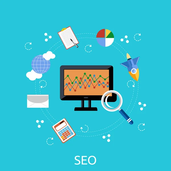 SEO Icons Poster — Stockvector