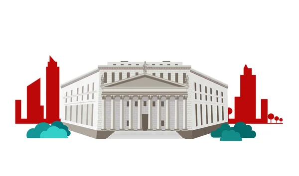 Supreme Court Concept Icon Flat Design — Διανυσματικό Αρχείο