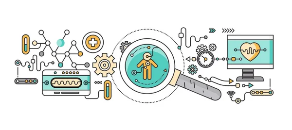 Estudo conceitual da medicina humana —  Vetores de Stock