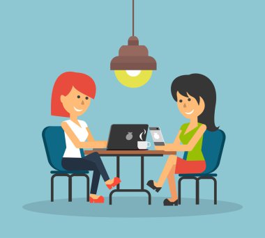 Woman Work with Laptop and Smartphone