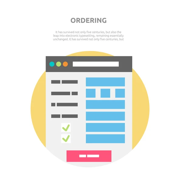 Sipariş Web Sitesi Element Tasarımı — Stok Vektör