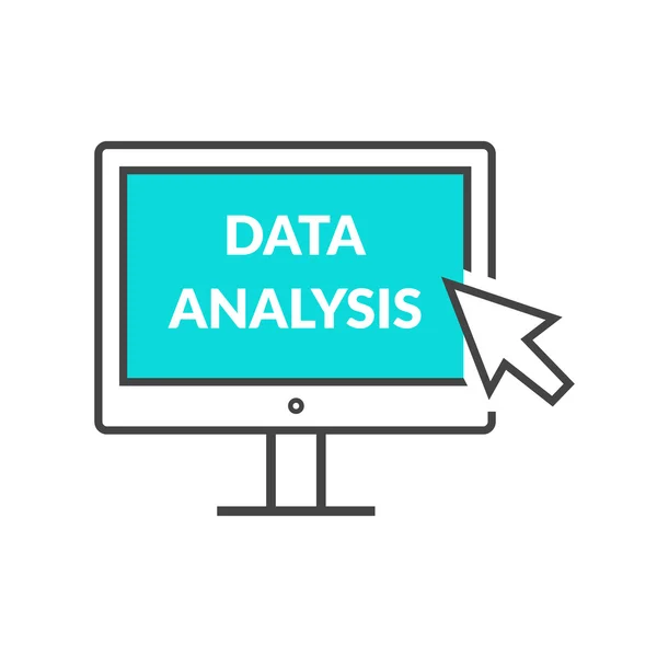Analyse des données marketing, analyse des statistiques — Image vectorielle