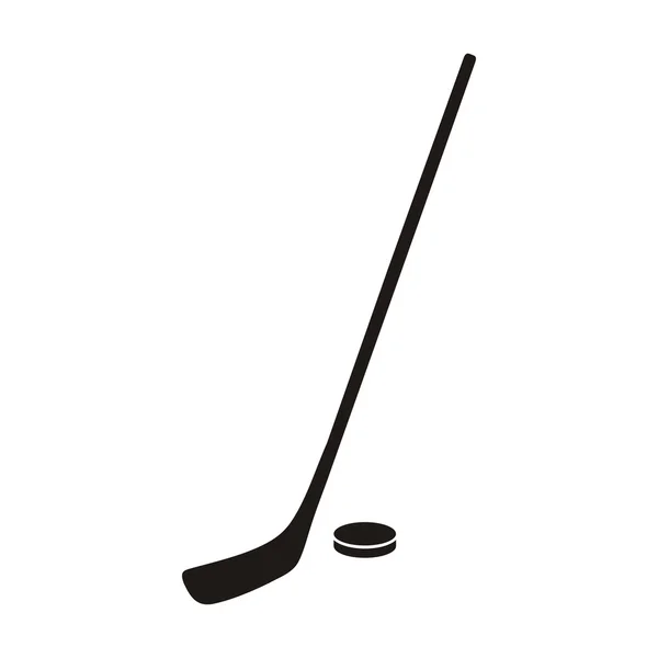 Хокей палицю і Шайба монохромна ікона — стоковий вектор