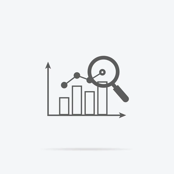 Vergrootglas data-analyse — Stockvector