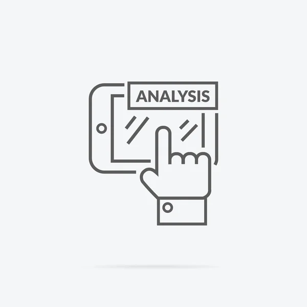 Data Analysis Icon Flat Design — Wektor stockowy