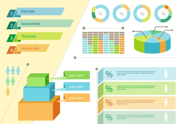 Infographic set flaches design business — Stockvektor