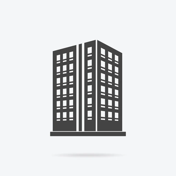 Wolkenkrabbers woningbouw pictogram — Stockvector