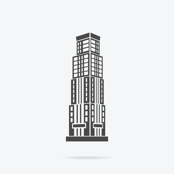 Ícone do edifício da casa dos arranha-céus — Vetor de Stock