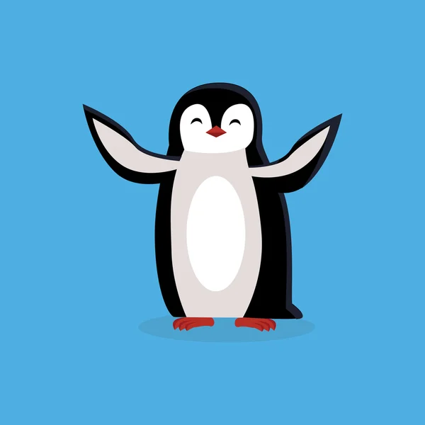 Djurens Pinguin Design platt — Stock vektor