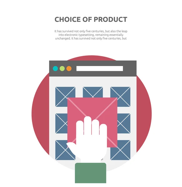 Choice of Product on Website Flat — Stock vektor