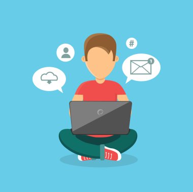 Bilgisayar Kullanıcı Adam İzole Simgesi