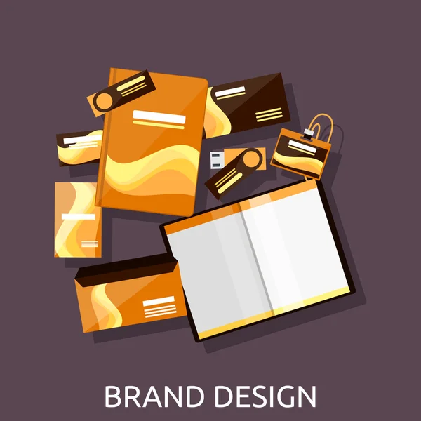 Brand Design branding concept flat — Stockvector